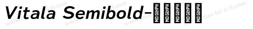 Vitala Semibold字体转换